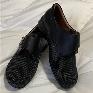 Portofino | Made in Spain | Leather | Black |Textured |Slip-On |Loafers |Size 42